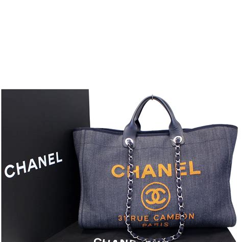 chanel deauville denim tote bag|chanel deauville tote bag organizer.